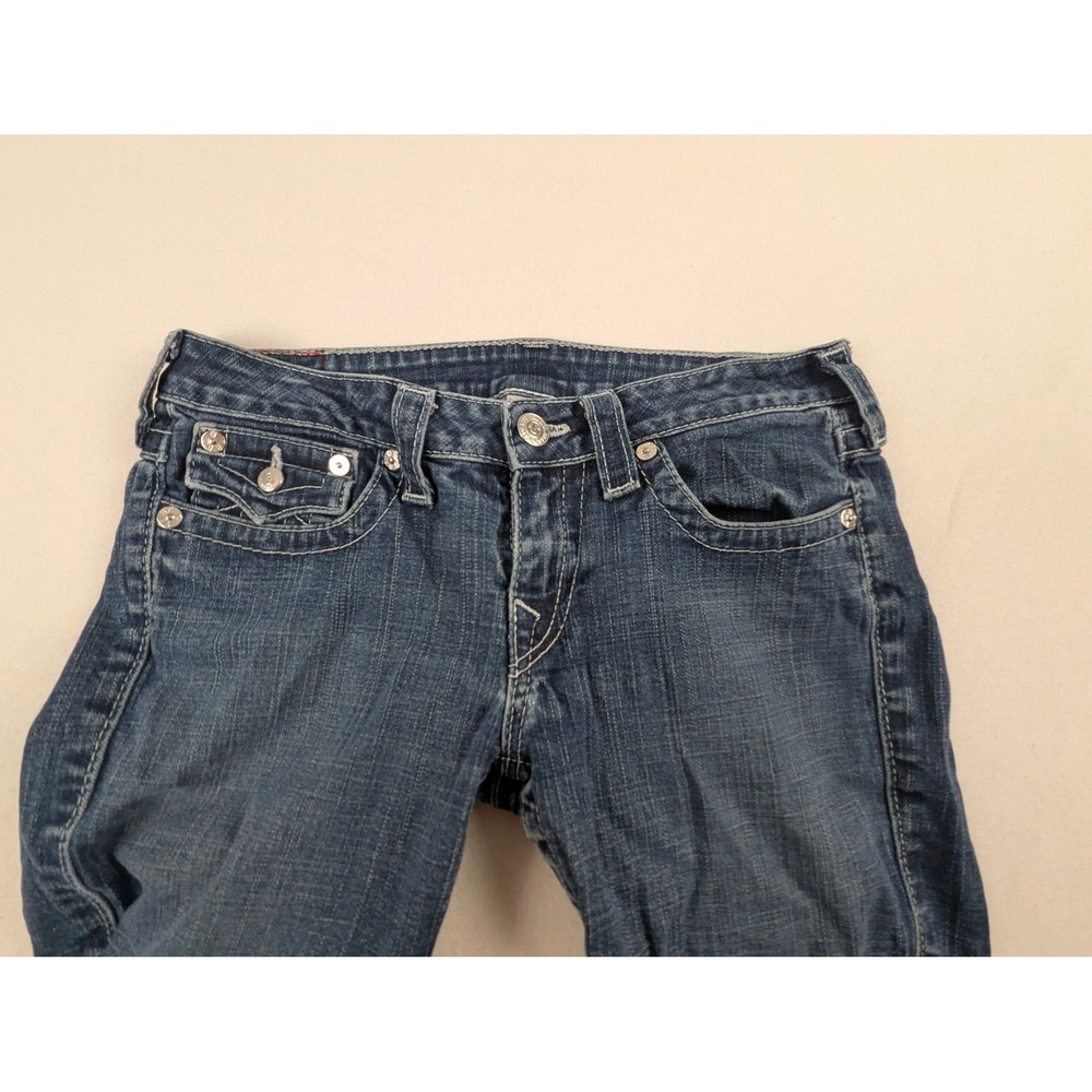 True Religion Billy Straight Leg Jeans Mens 31 Blue Medium Wash Made in USA - Picture 8 of 16